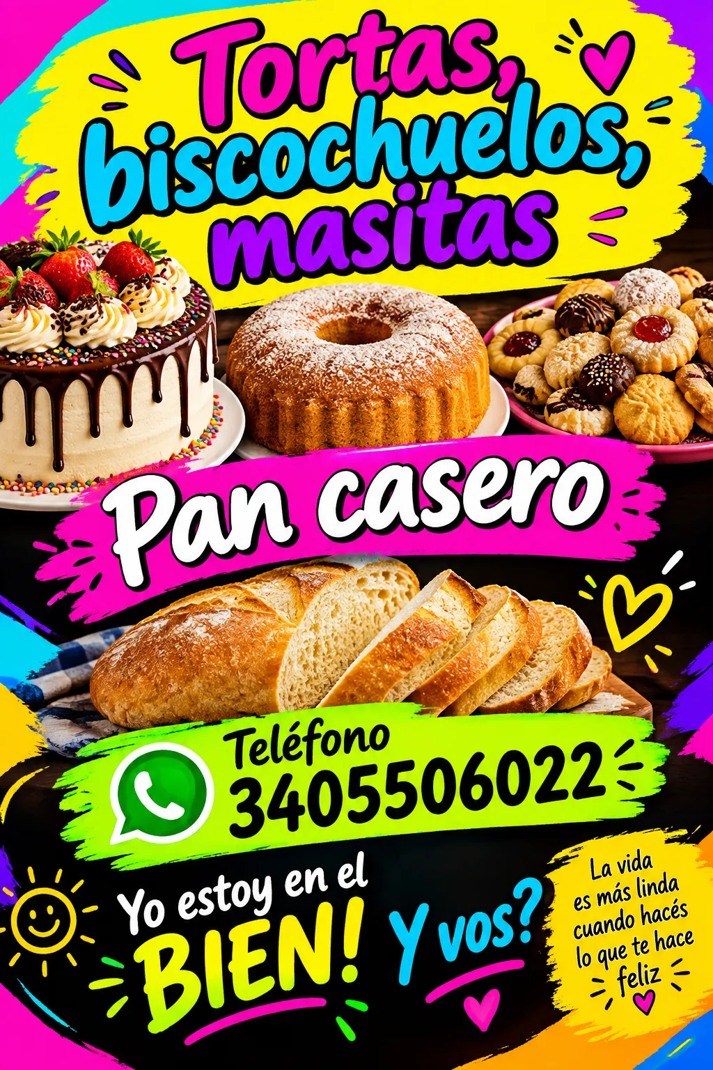 Tortas, pan, masitas